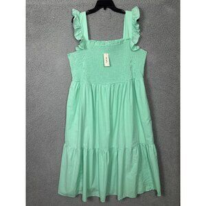 ON 34th Women's Smocked Midi Dress With Ruffle Straps Plus Size 3X New With Tags